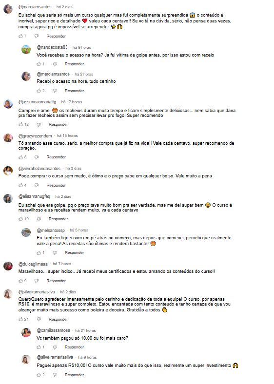Depoimento de aluna